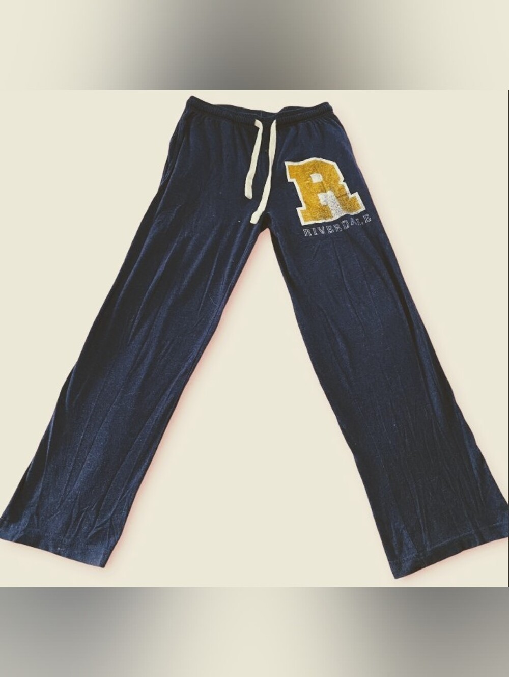 Preppy Varsity Navy Lounge Pants Unisex Style